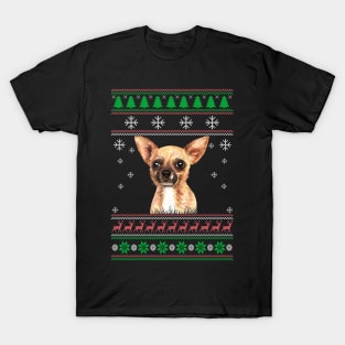 Chihuahua Ugly Christmas Sweater Funny Dog Lover Owner Gifts T-Shirt